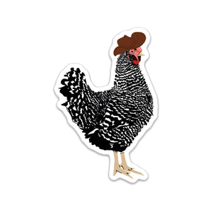 Fancy Chicken in Cowboy hat sticker