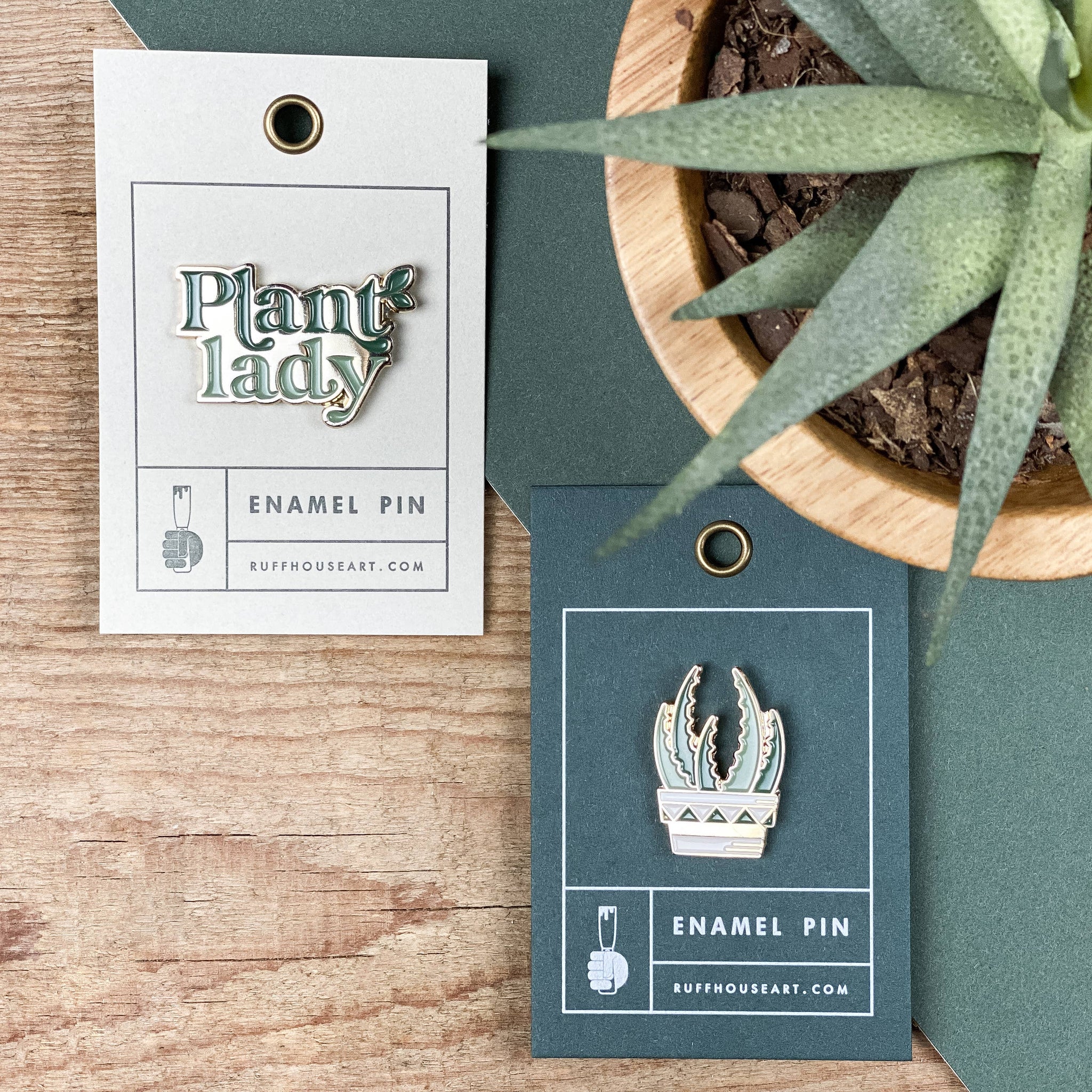 Ruff House Print Shop - Plant Lady Enamel Pin