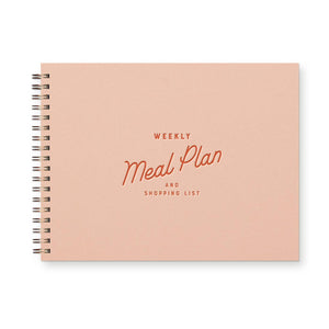Ruff House Print Shop - Retro Weekly Meal Planner: Peppercorn Cover | White Ink