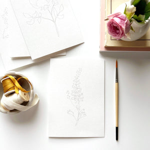 emily lex studio - Garden flowers paintable notecards