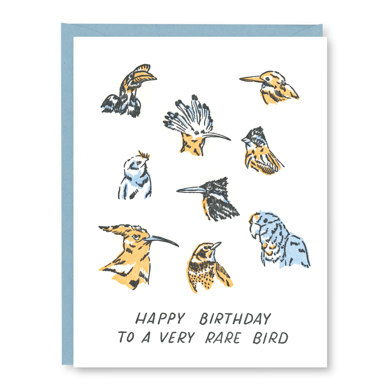 Kindred Letterpress - Rare Bird Birthday Card | Letterpress Birthday Card