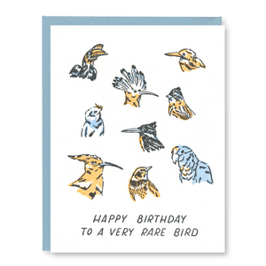 Kindred Letterpress - Rare Bird Birthday Card | Letterpress Birthday Card