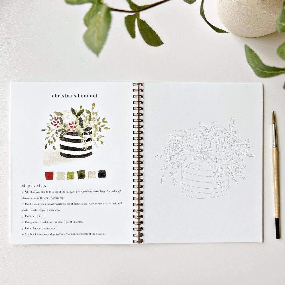 emily lex studio - bouquets watercolor workbook