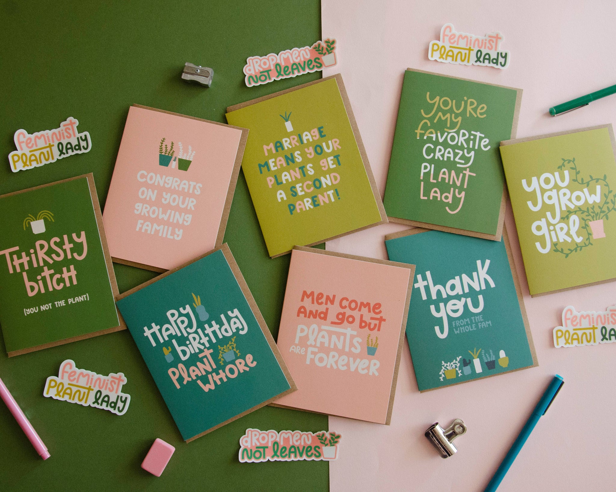 Twentysome Design - Thank You Plant Lover Feminist Greeting Card