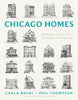 Book cover of 'Chicago Homes' with illustrations of houses and text.