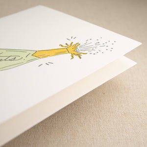 Kindred Letterpress - Champagne Congrats Card | Letterpress Congratulations Card