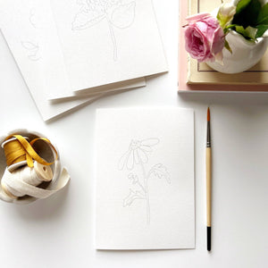 emily lex studio - Garden flowers paintable notecards