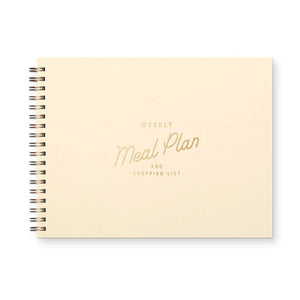 Ruff House Print Shop - Retro Weekly Meal Planner: Peppercorn Cover | White Ink