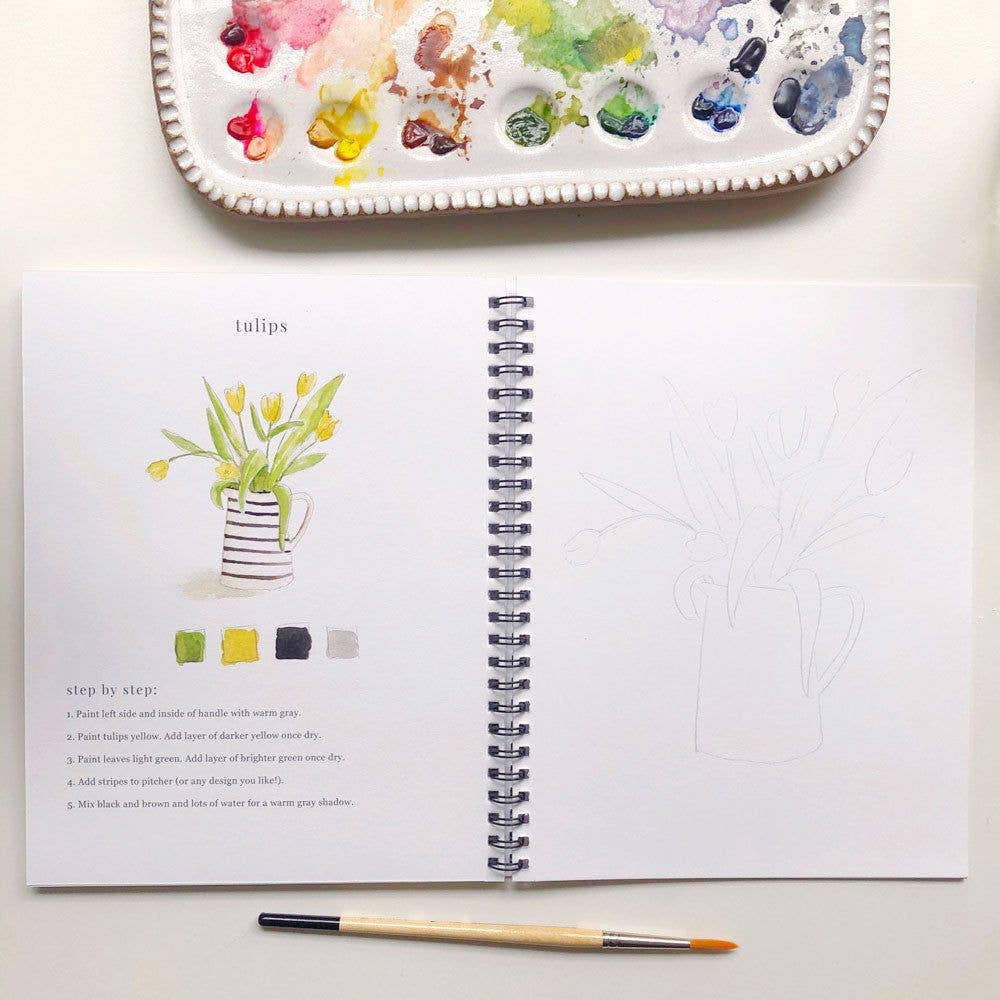 emily lex studio - flowers watercolor workbook