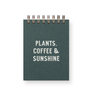 Ruff House Print Shop - Plants, Coffee & Sunshine Mini Jotter Notebook