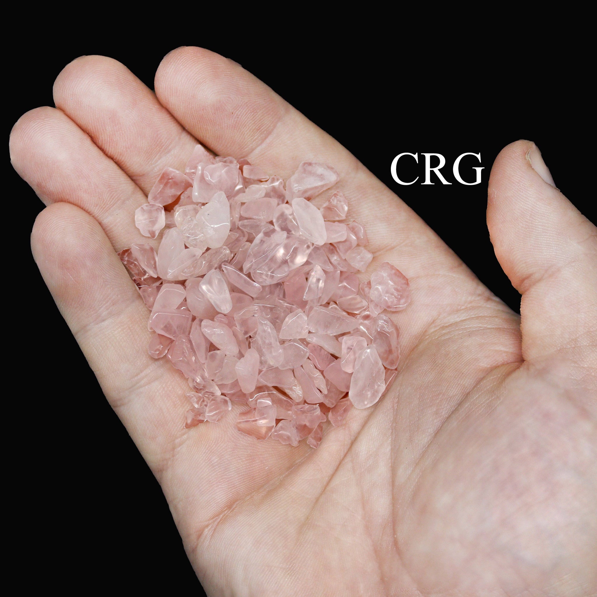 Crystal River Gems LLC - 1 KILO LOT - Tumbled Rose Quartz Chips / 5-20 mm avg.