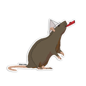 Drawn Goods - Kazoo Party Rat Die Cut Fridge Magnet