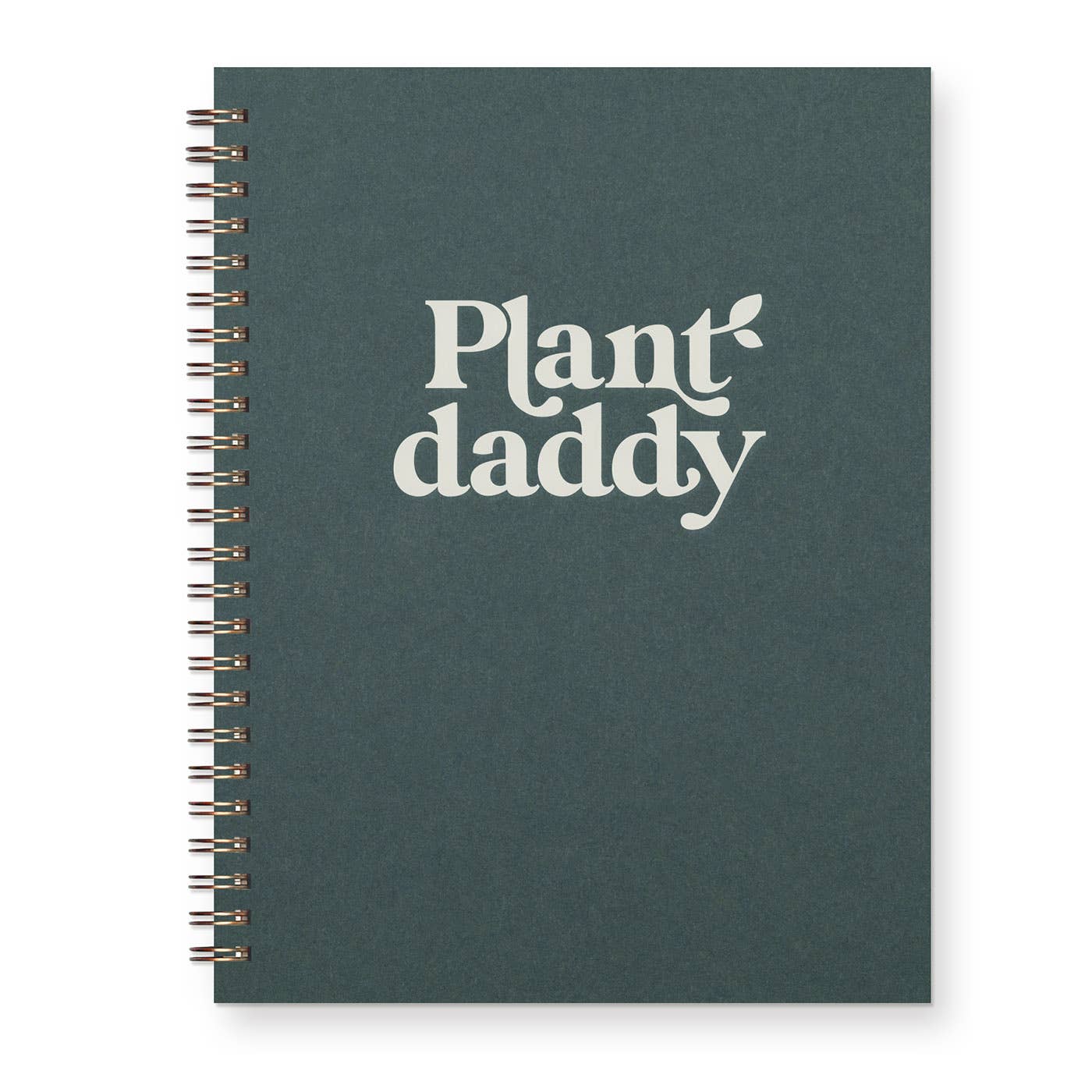 Ruff House Print Shop - Plant Daddy Journal: Lined Notebook: Forest Green Cover | White Ink