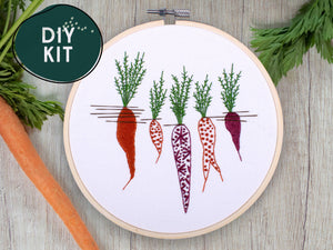 Carrot Embroidery Kit | Easy DIY Kit For Adults