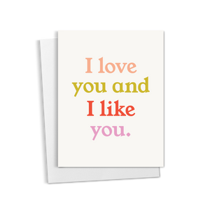 Asteria Studio - I Love You & I Like You Valentine's Card